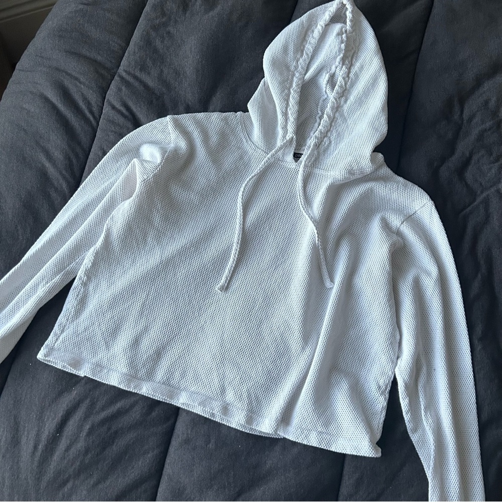 Mesh cropped hoodie